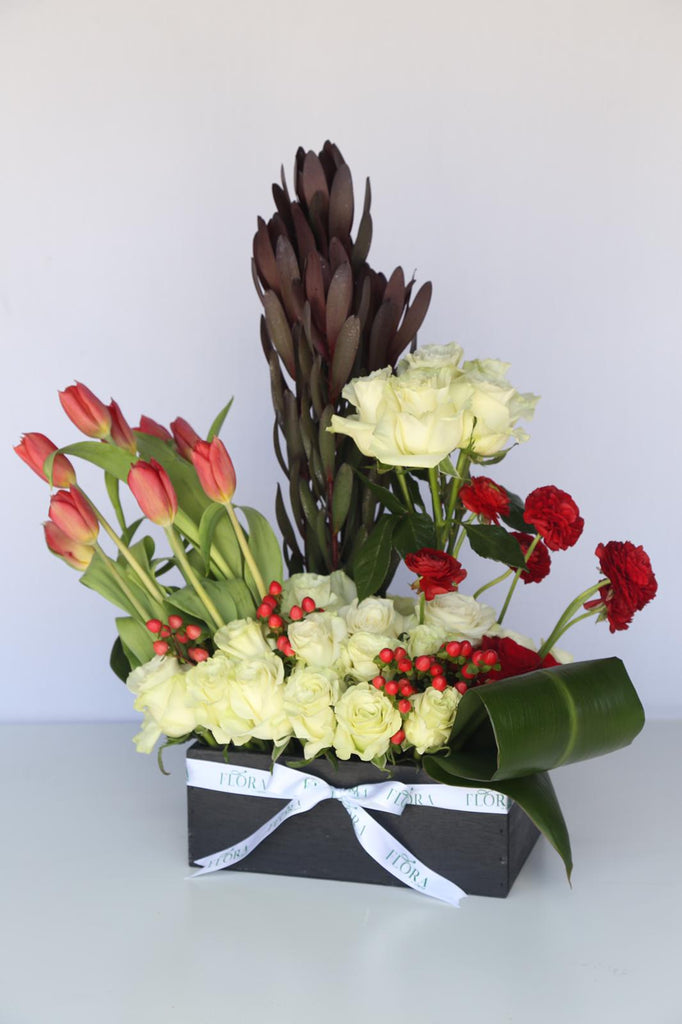 Rectangular Flowers Black Box
